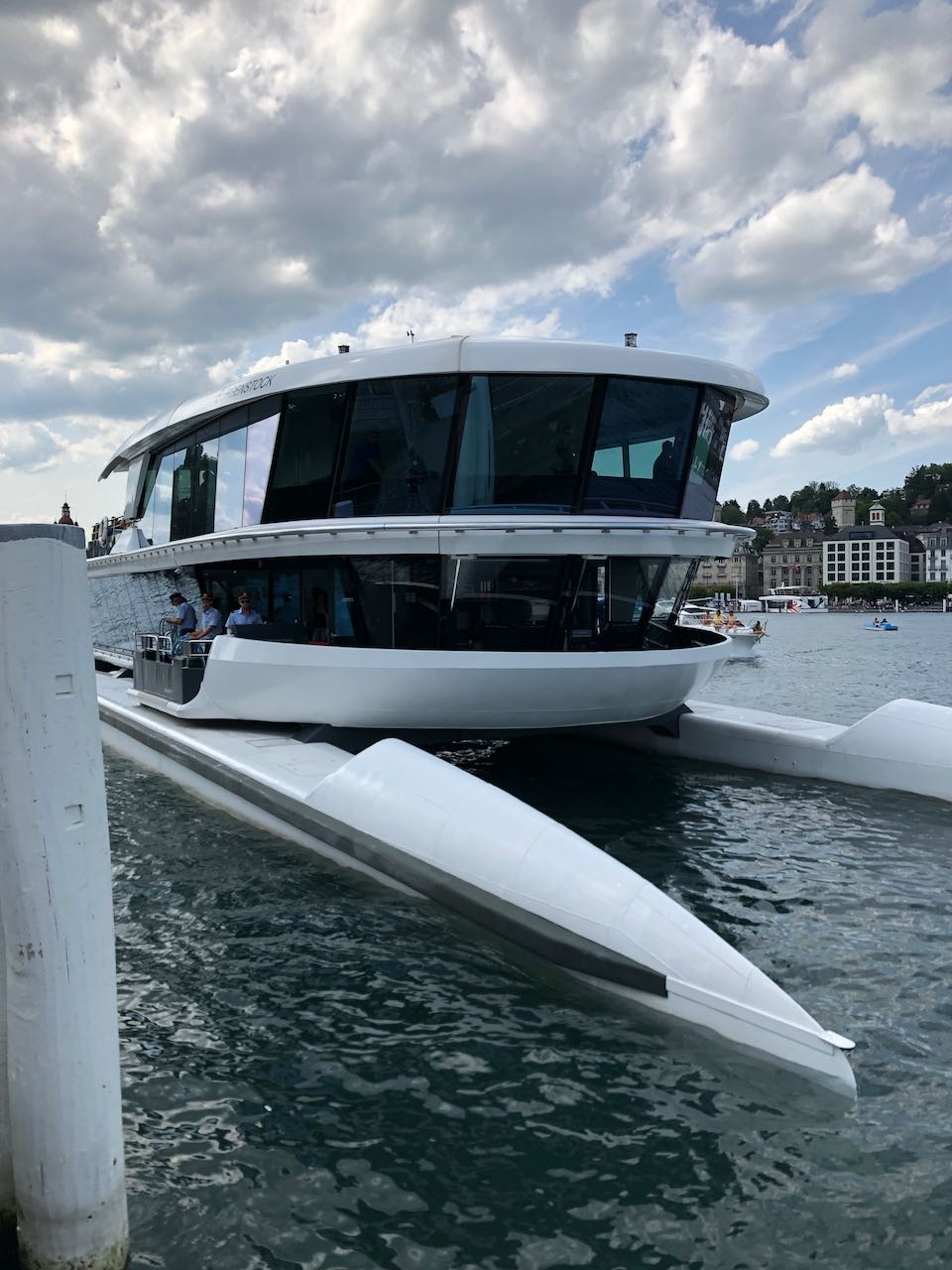 MS Burgenstock hybrid catamaran Lake Lucerne Switzerland